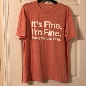 Peach washed brand new t-shirt XL